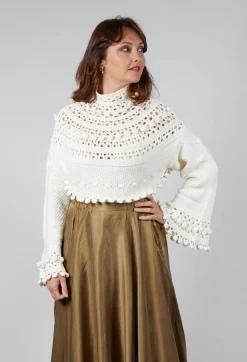 Knitted Snape Jumper in Ivory