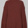 Knitted Sweater in Cuoio Cuir