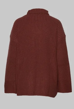 Knitted Sweater in Cuoio Cuir