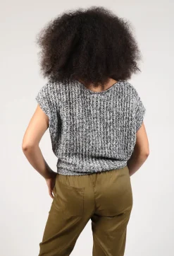 Knitted Sweater Vest in Grey
