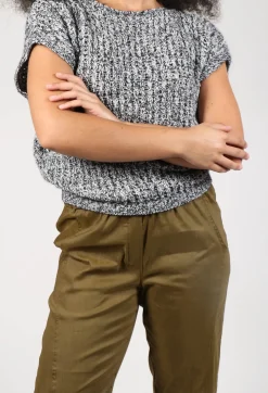 Knitted Sweater Vest in Grey