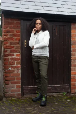 Knitted Sweater Vest in Light Grey