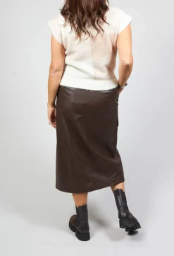 Knitted Vest Checked Jaquard in Beige