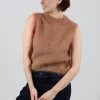 Knitted Vest in Caramello