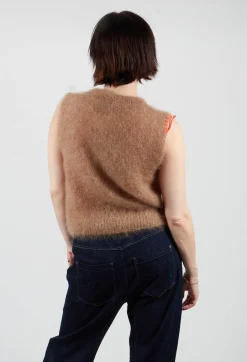 Knitted Vest in Caramello