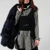 Knitted Vest with Ladder Feature in Black