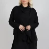 Knitted Wave Cardigan in Black
