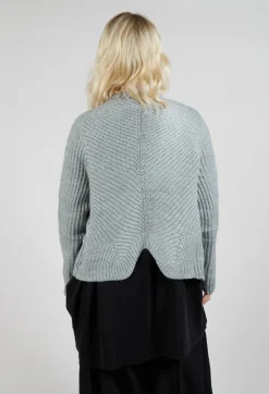 Knitted Wave Cardigan in Grey