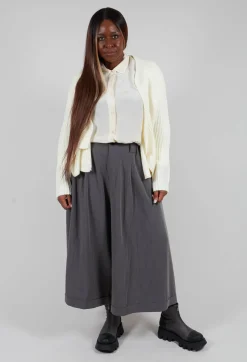 Knitted Wave Cardigan in Cream