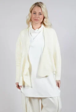 Knitted Wave Cardigan in Cream