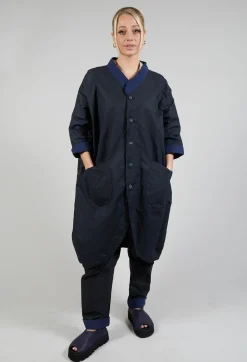 Kumasi Coat in Night and Cobalt