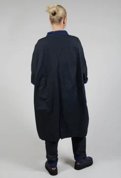 Kumasi Coat in Night and Cobalt