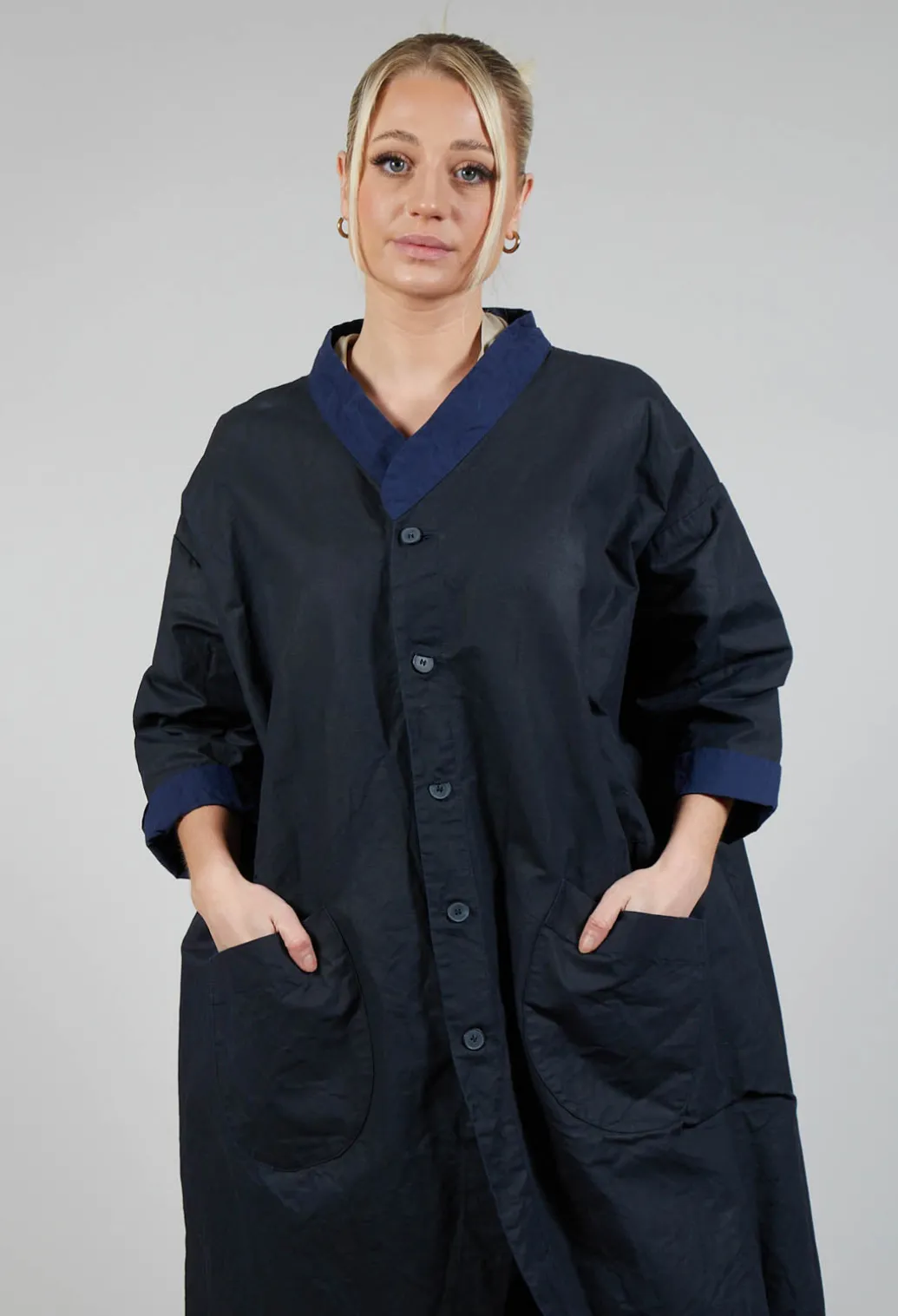 Kumasi Coat in Night and Cobalt