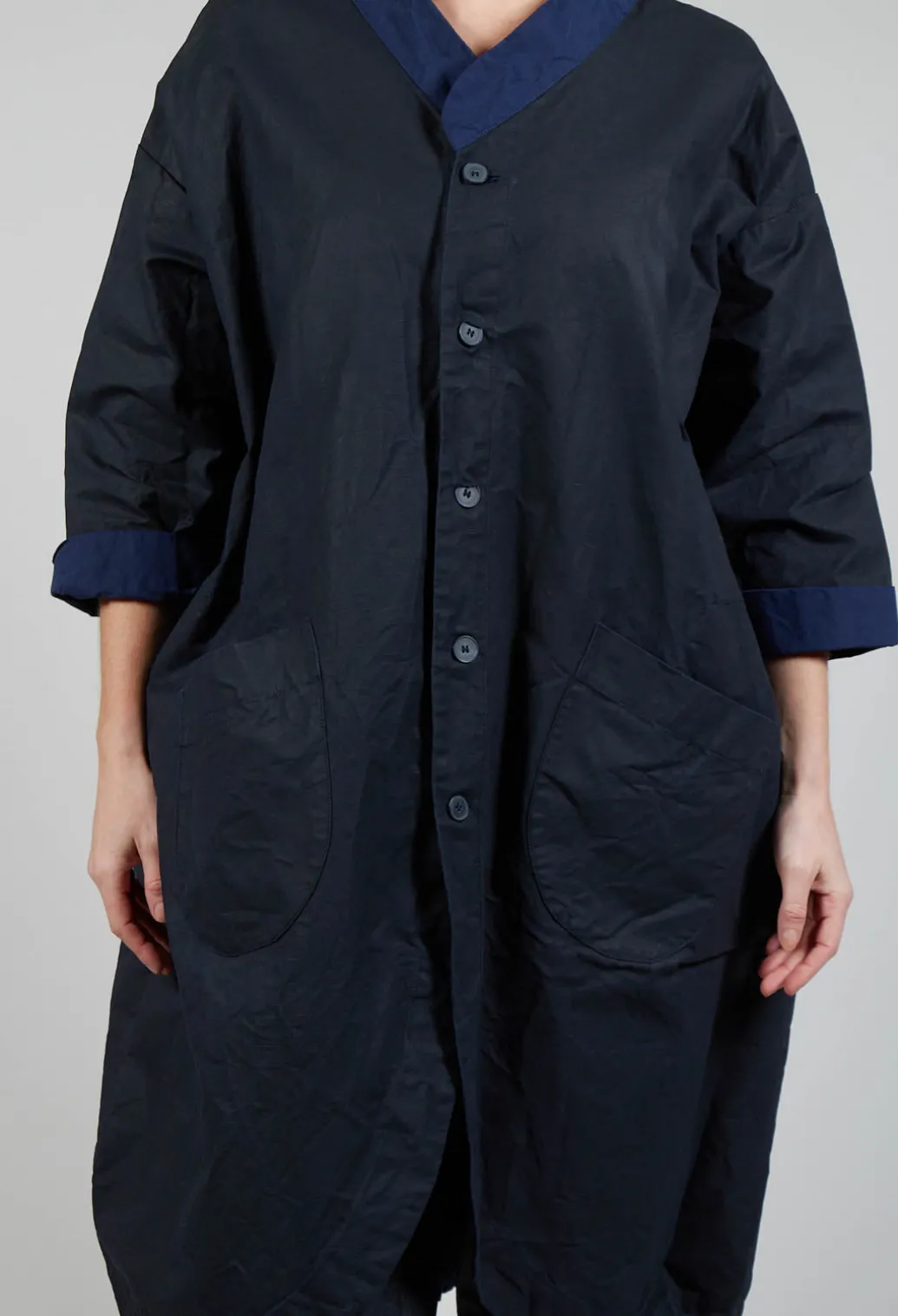 Kumasi Coat in Night and Cobalt