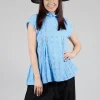 Kusfrau Top in Steinblau