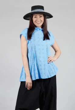 Kusfrau Top in Steinblau