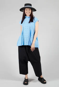 Kusfrau Top in Steinblau