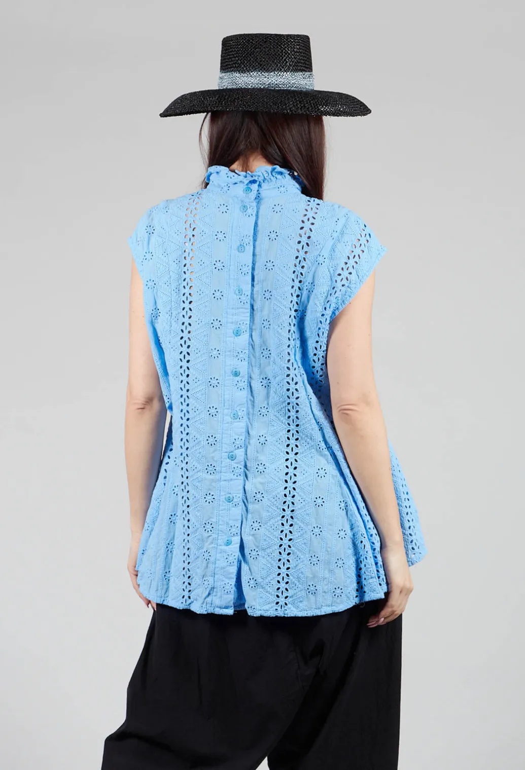 Kusfrau Top in Steinblau