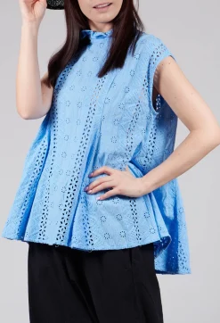 Kusfrau Top in Steinblau