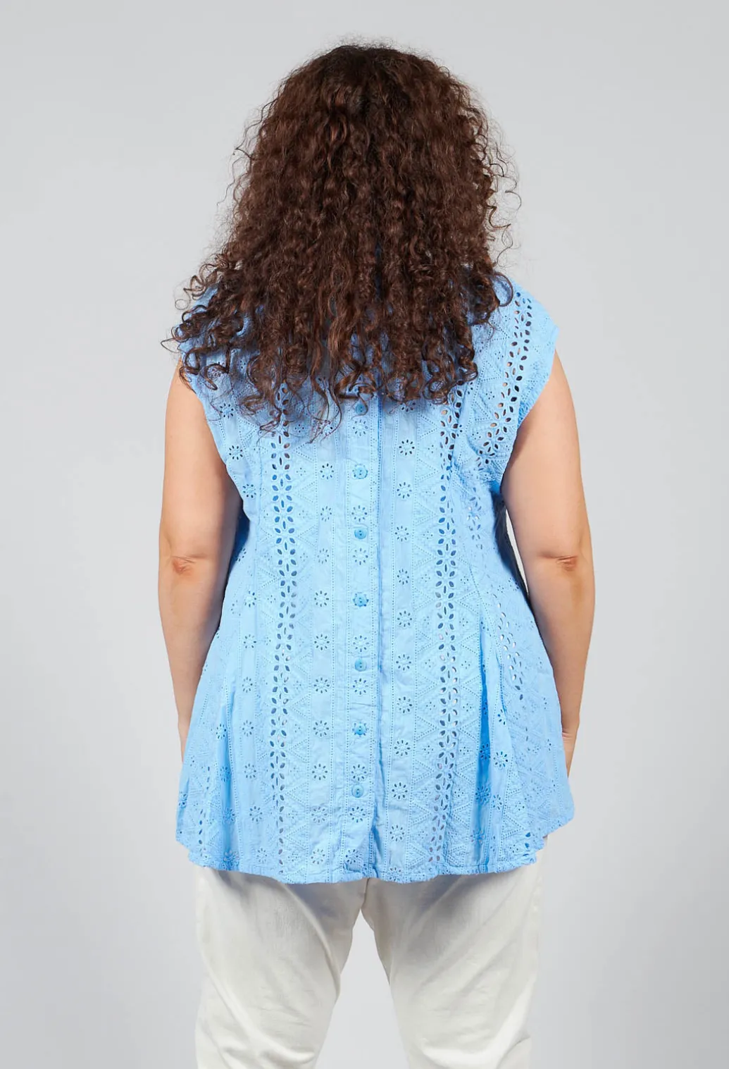 Kusfrau Top in Steinblau