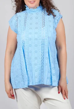 Kusfrau Top in Steinblau