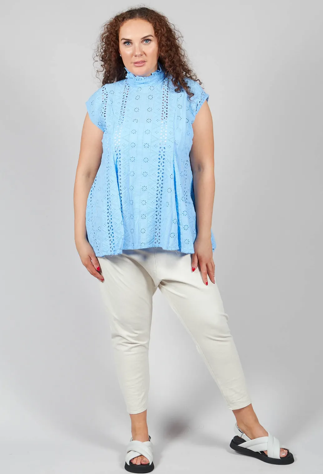 Kusfrau Top in Steinblau