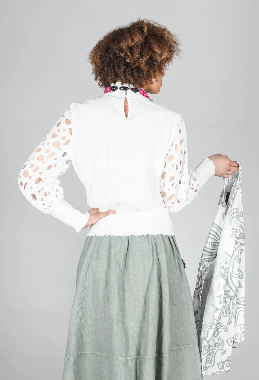 Lace Blouse in White