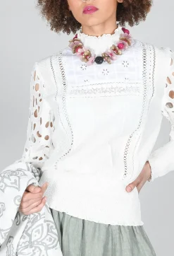 Lace Blouse in White