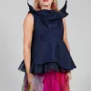 Lace Cowl Neckline Top in Blue