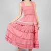 Lace Dress in Marsala Pink