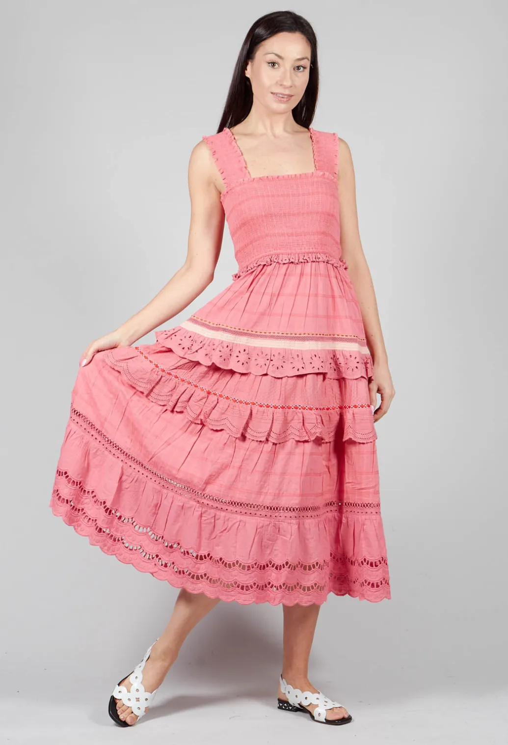 Lace Dress in Marsala Pink