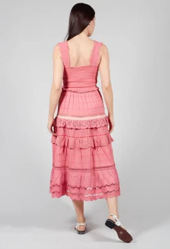 Lace Dress in Marsala Pink