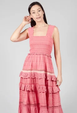 Lace Dress in Marsala Pink