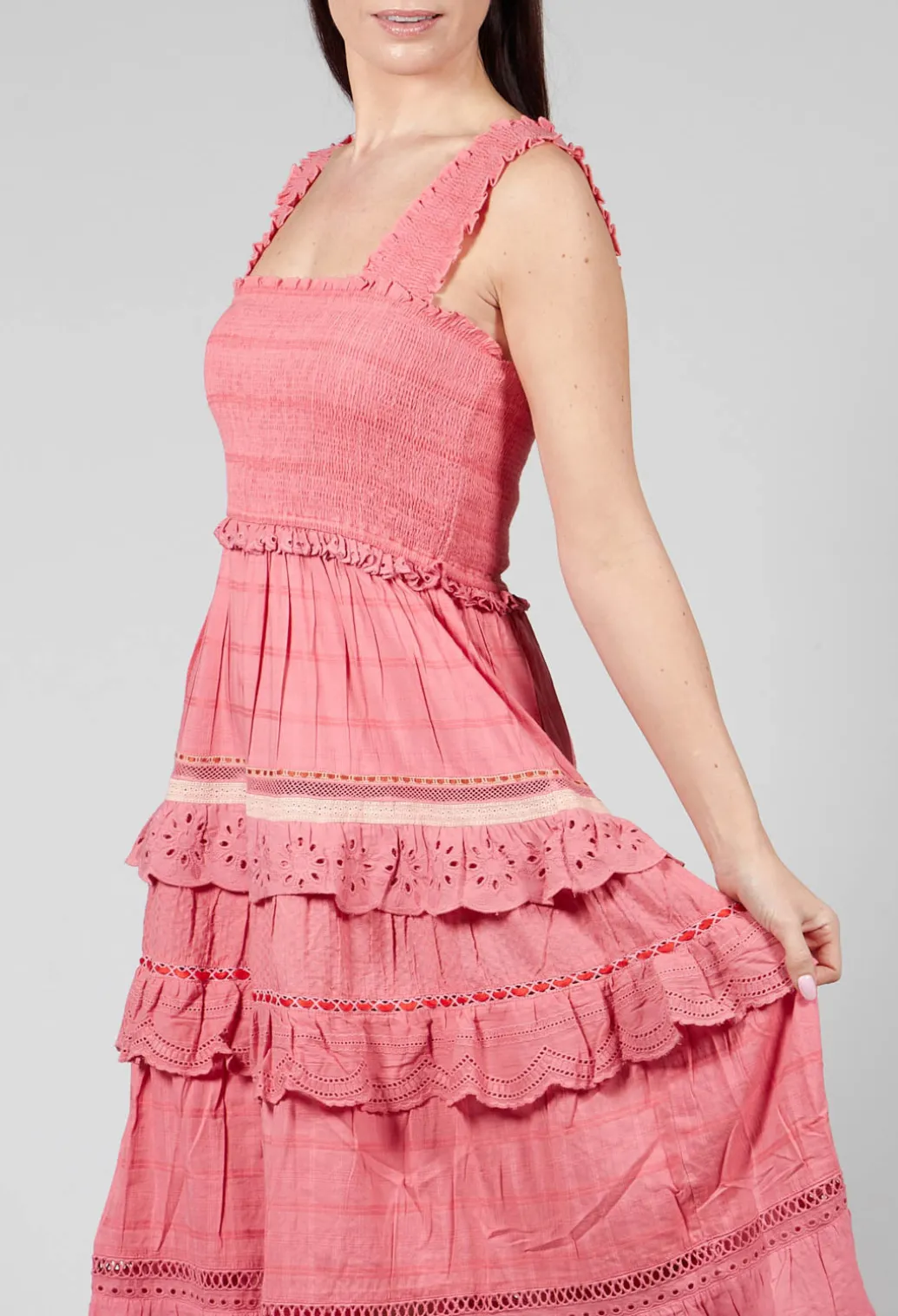Lace Dress in Marsala Pink