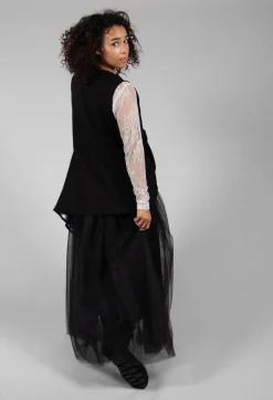 Lace Long Sleeve T-Shirt in Pizzo Panna