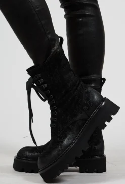 Lace Up Boots in Black