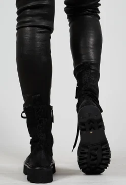 Lace Up Boots in Black