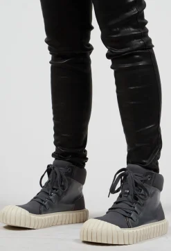 Lace Up Boots in Coal