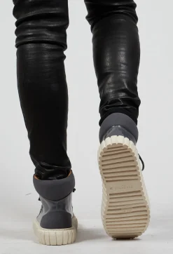 Lace Up Boots in Coal