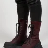 Lace Up Boots In Gasoline Lagrain