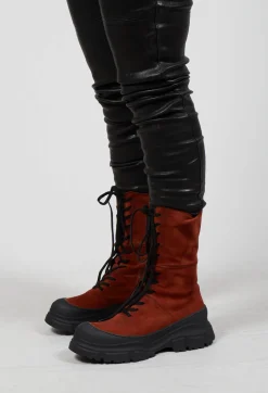 Lace Up Boots In London Caramello