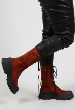 Lace Up Boots In London Caramello