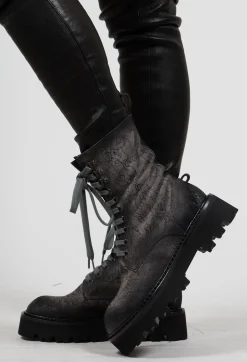 Lace Up Boots in Rock