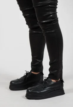 Lace Up Loafers in Black