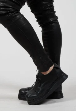 Lace Up Loafers in Black