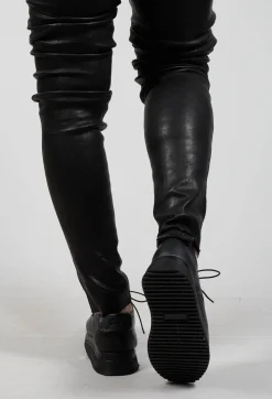 Lace Up Loafers in Black