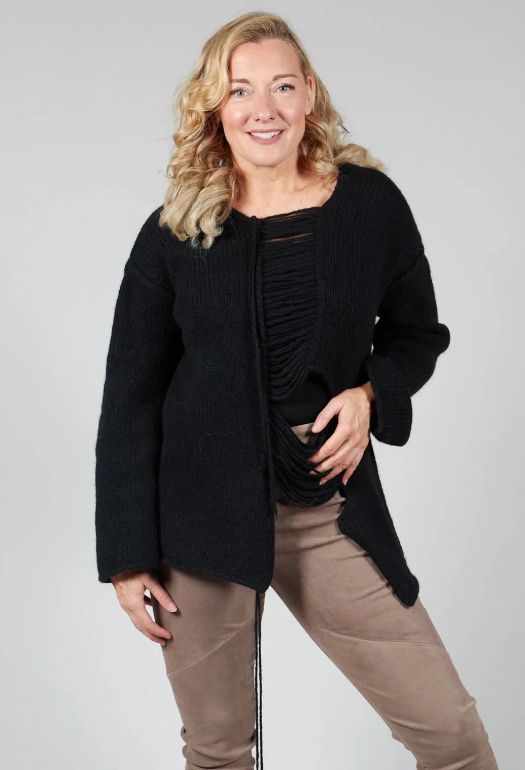 Ladder Feature Jumper in Black