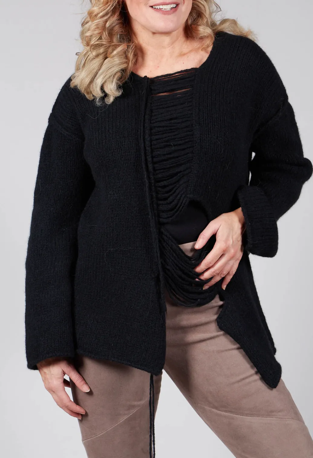 Ladder Feature Jumper in Black
