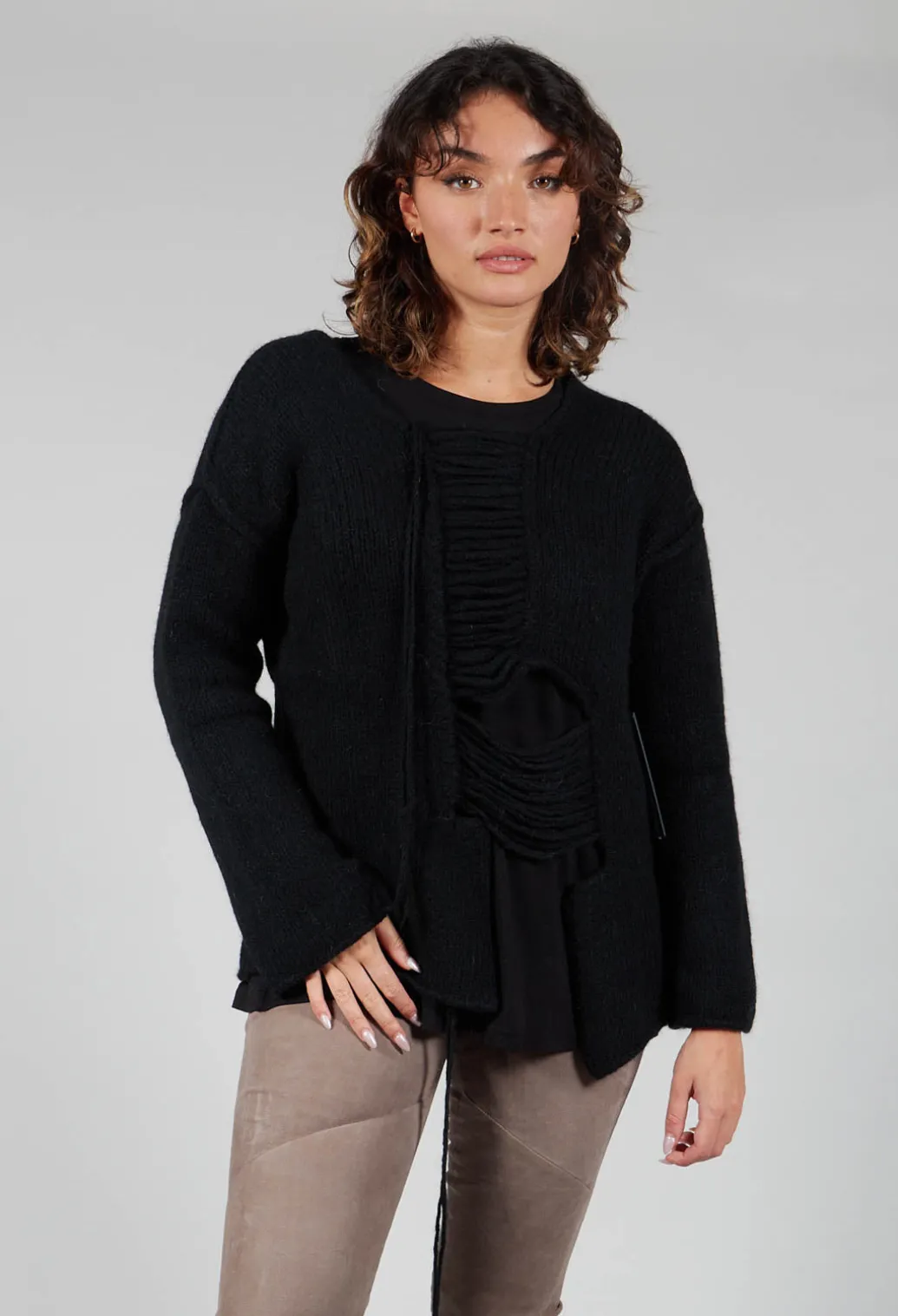 Ladder Feature Jumper in Black