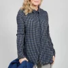 Lao Blouse in Blue and Black